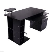 HOMCOM 59.8" Wood Computer Desk Laptop Table Office Home Drawer Shelf