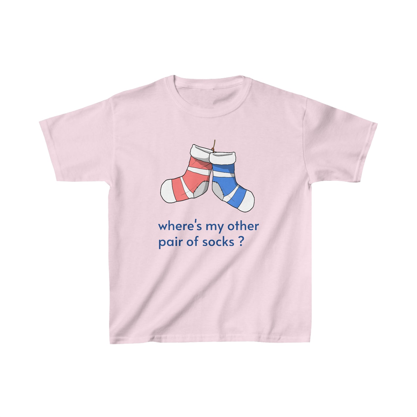 Where's my other pair of socks print Kids Heavy Cotton™ Tee