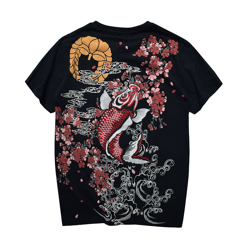 Embroidered men's T-shirt
