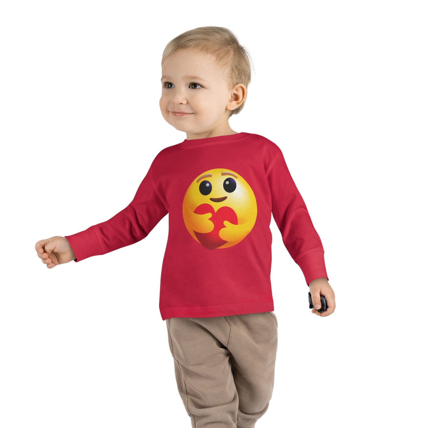 Love Emoji Toddler Long Sleeve Tee