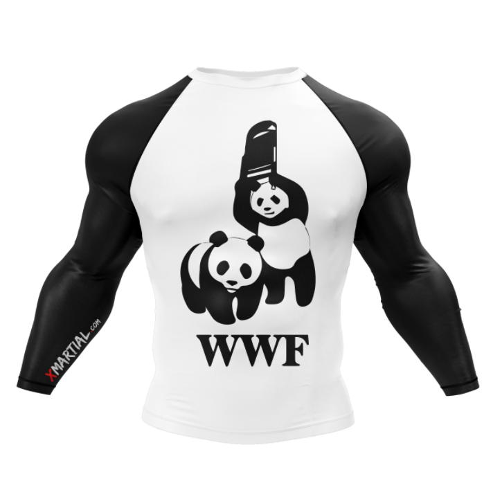 PANDA CHAIR  WWF RASH GUARD - XMARTIAL SLEEVE