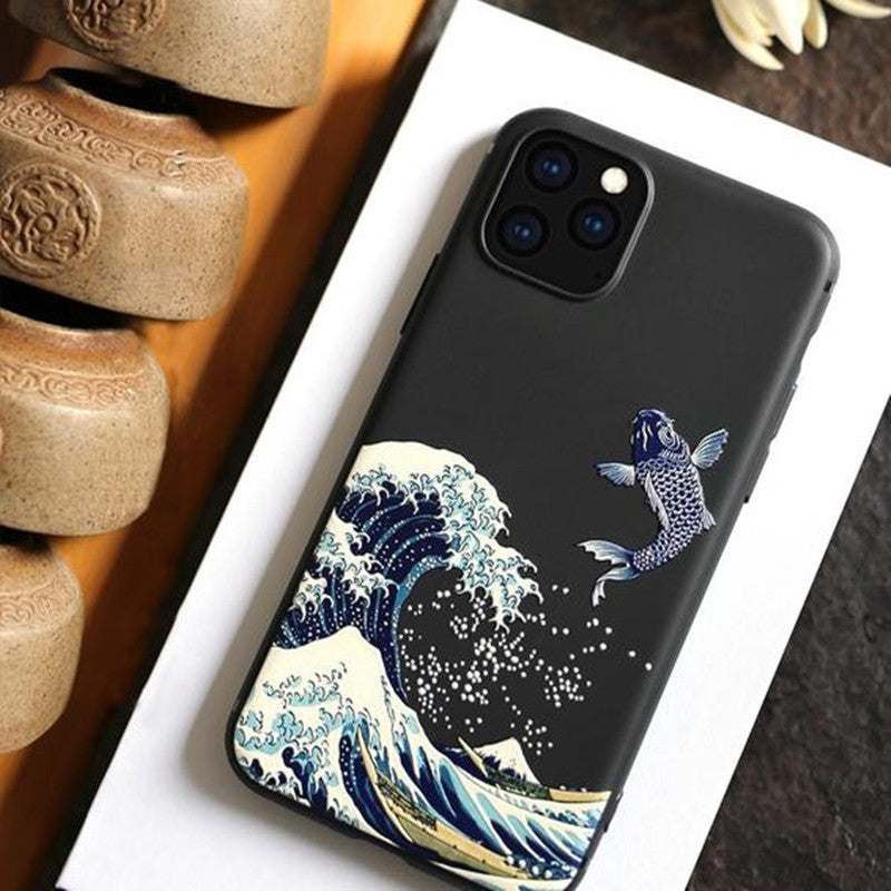 Relief soft shell mobile phone case