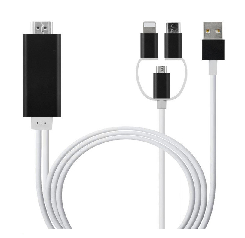 Type-C To HDMI Three In One Mobile Phone Projection Cable