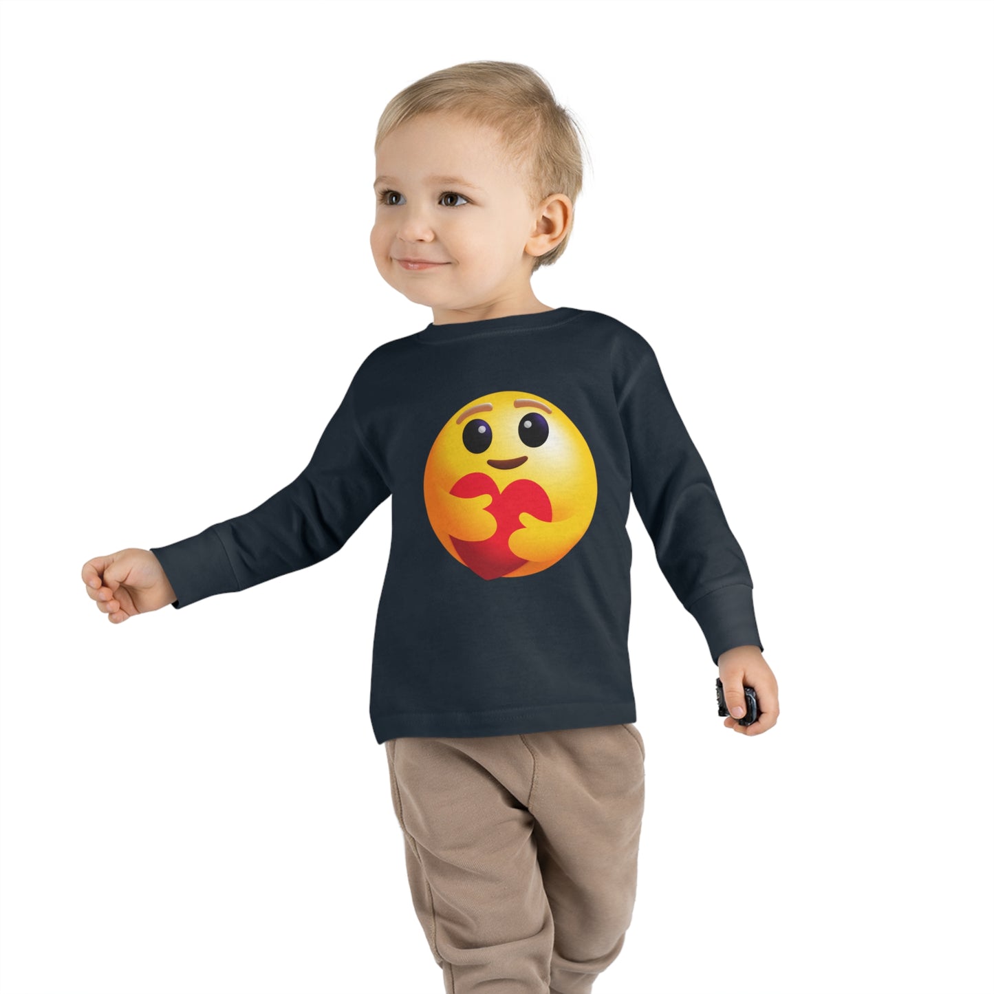 Love Emoji Toddler Long Sleeve Tee