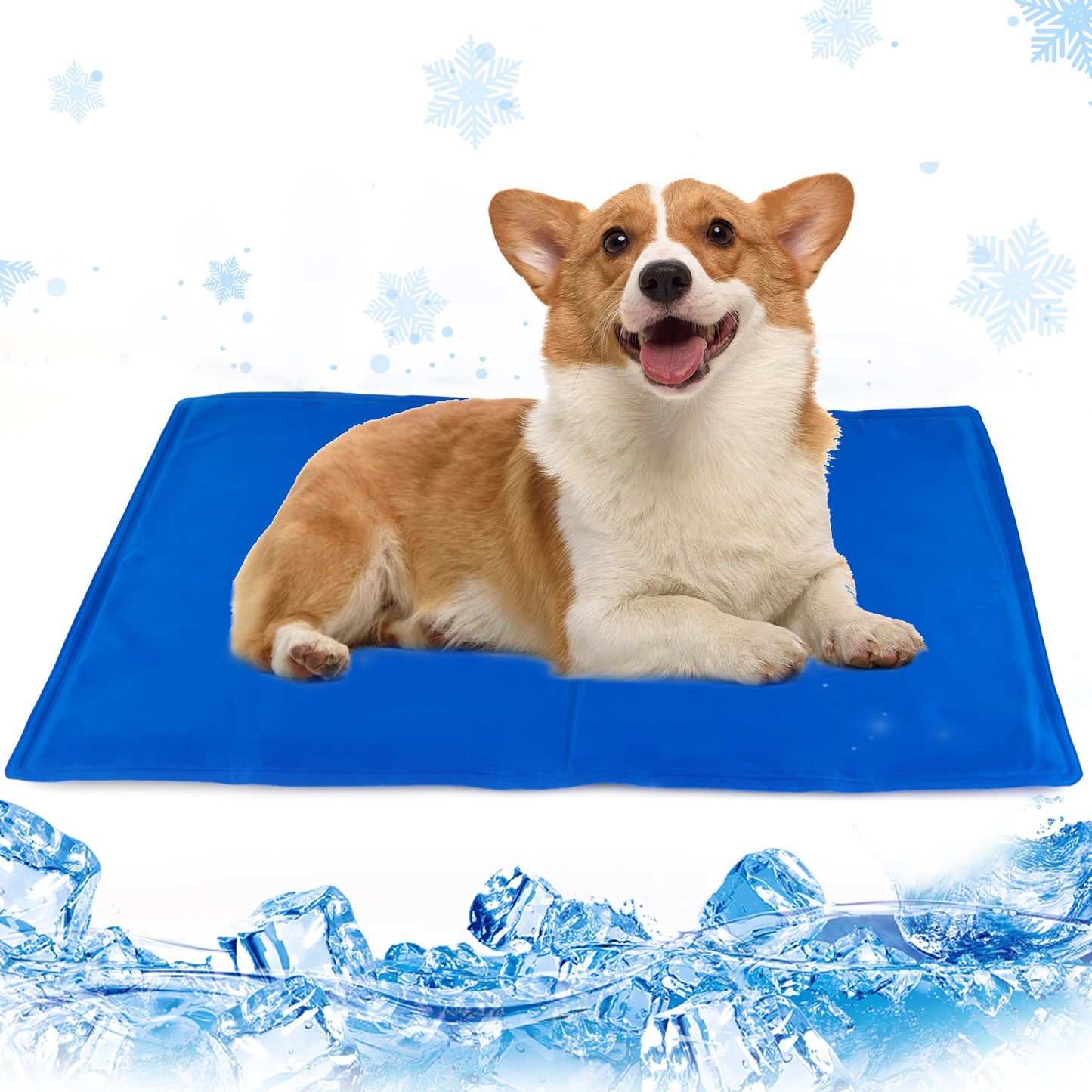 Dog Cooling Mat, Pet Cooling Mat For Dogs And Cats, Pressure Activated Dog Cooling Pad, No Water Or Refrigeration Needed, Non-Toxic Gel