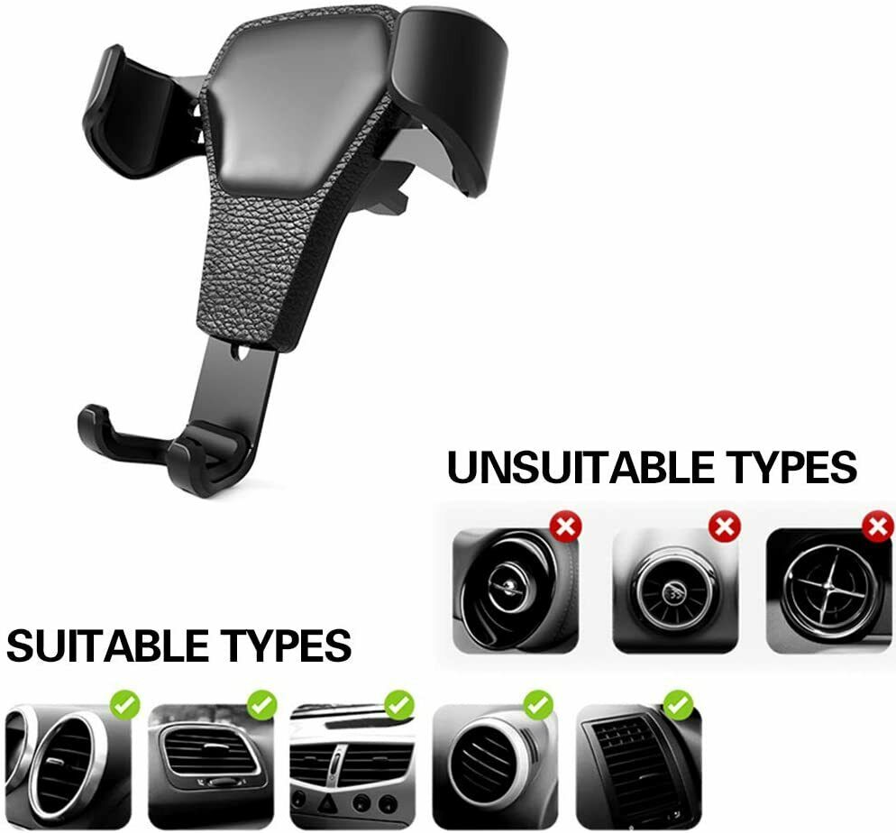 Universal Car Mount Holder Stand Air Vent Cradle For Mobile Cell Phone Gravity Car Mount Air Vent Phone Holder For I Phone X XR XS Max S Amsung S10 Note9