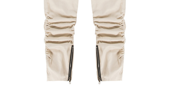 Machete elastic trousers zipper sidecasual pants Dongdaemun youth fashion wild Slim KANYE