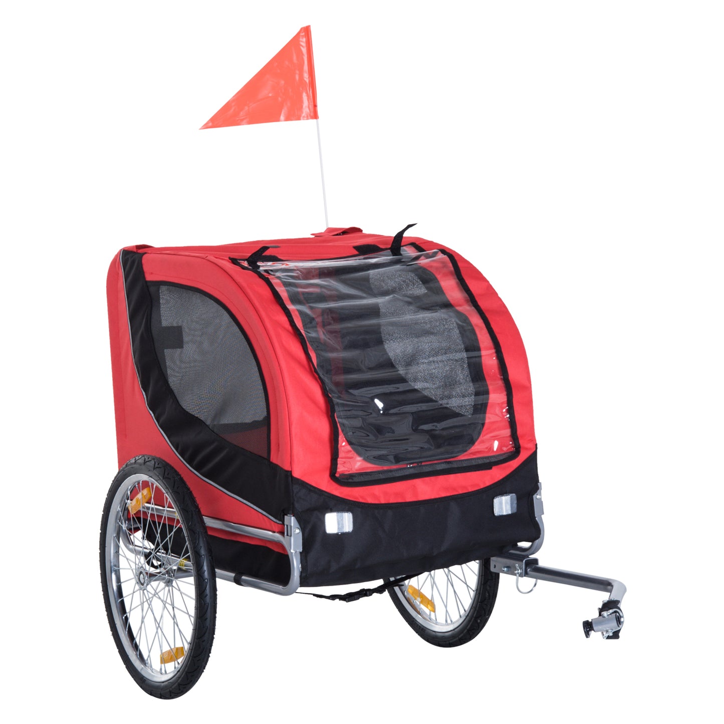 PawHut Pet Bike Trailer Bike Cart Bicycle Dog Cat Travel Carrier