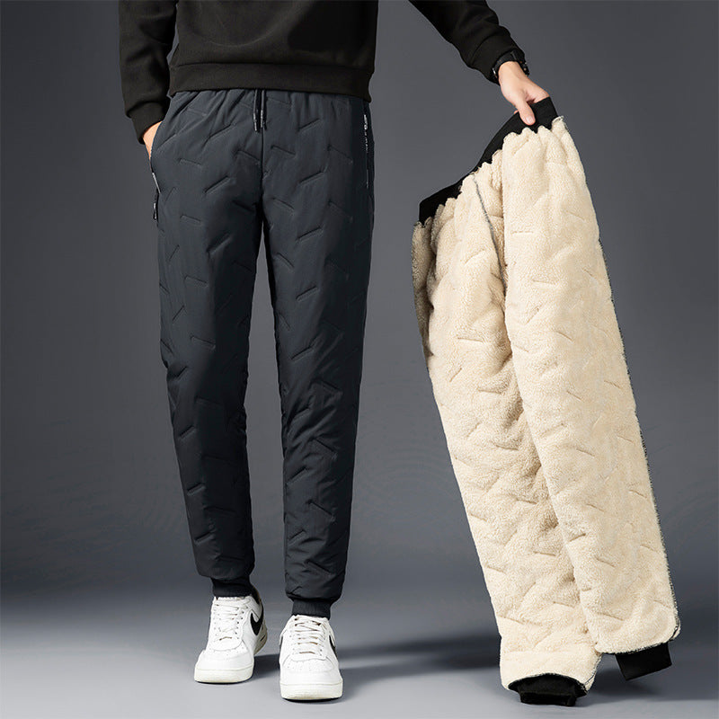 Men's Padded Cotton Trousers With Cashmere
