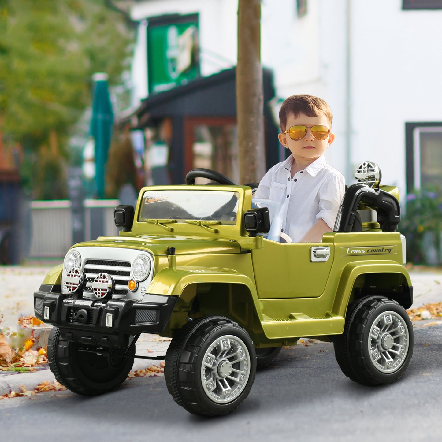 Aosom 12V Kids Electric Ride On Toy Truck Jeep Car With Remote Control