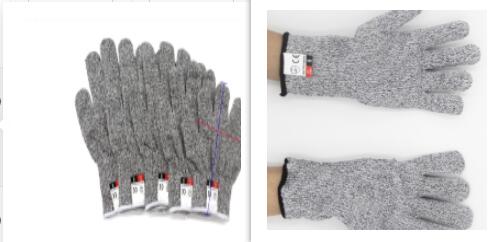 Rubber - dipped gloves against stabbing and cutting