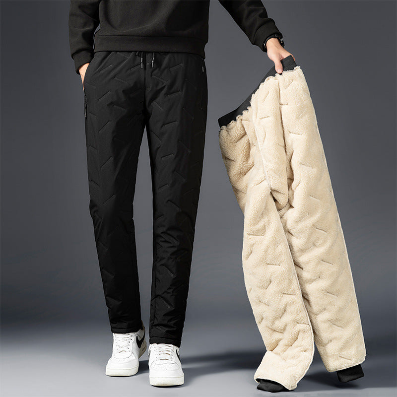 Men's Padded Cotton Trousers With Cashmere