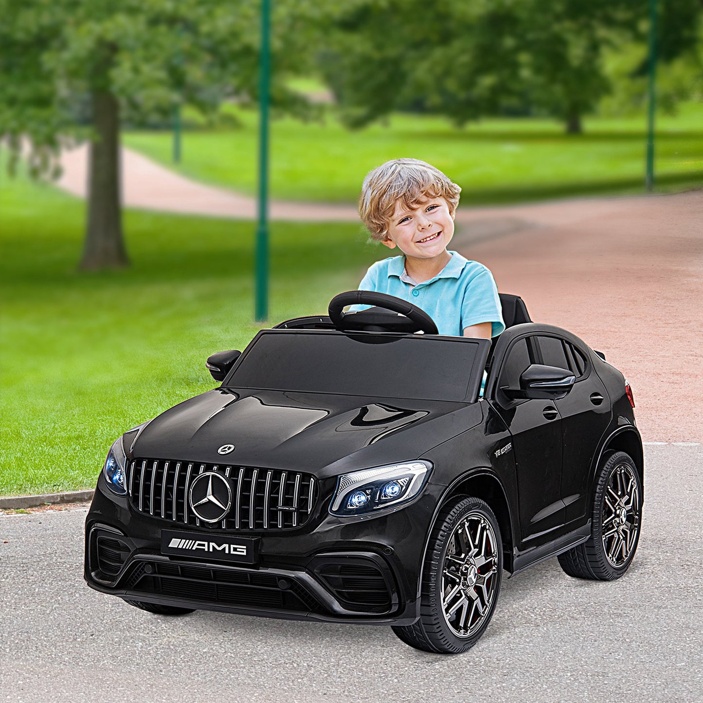 Aosom 12V Ride On Toy Car for Kids with Remote Control, Mercedes Benz