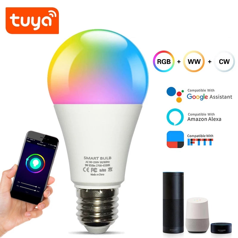 Smart Bulb E26 Wifi Light Compatible with Tuya Alexa Google Assistant