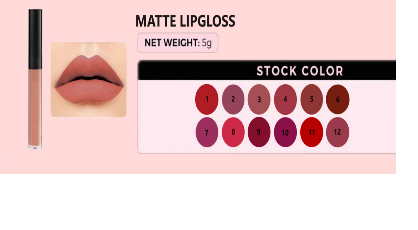 Matte lip gloss long waterproof lasting wear