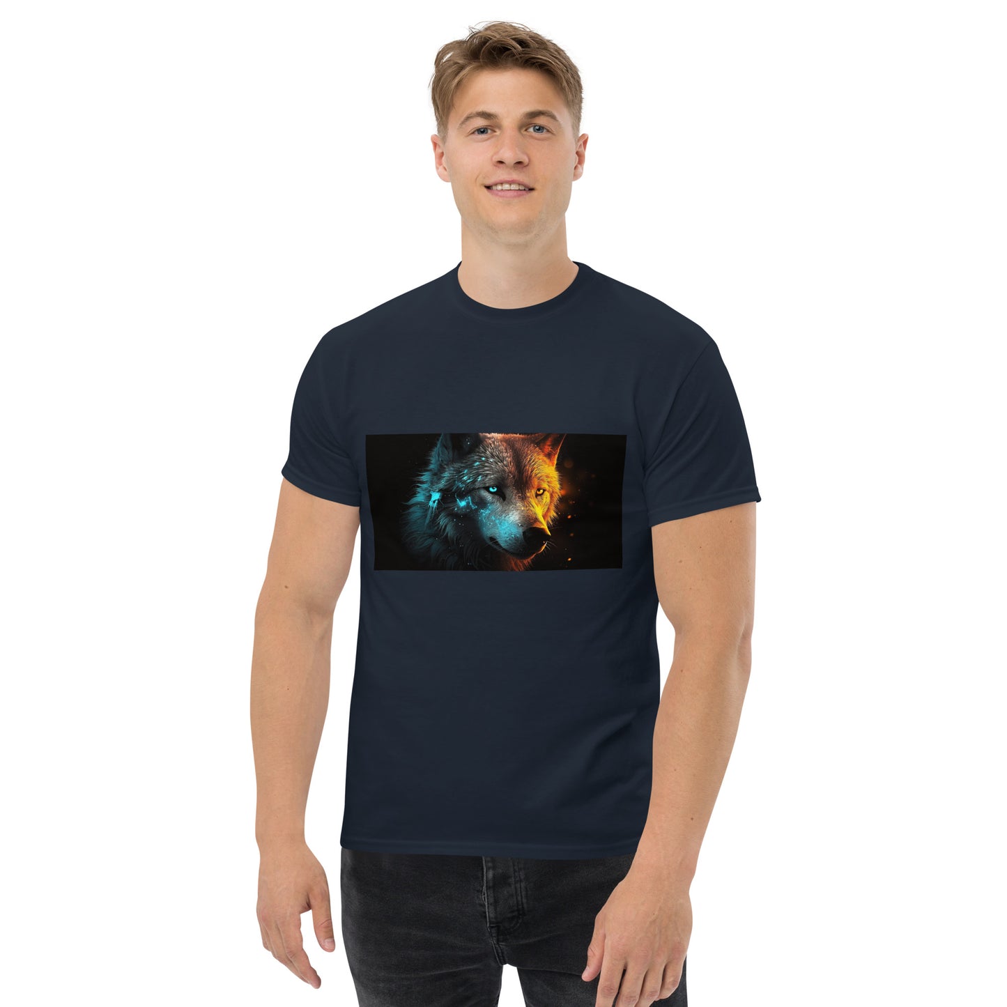 Wolf print Men's classic tee