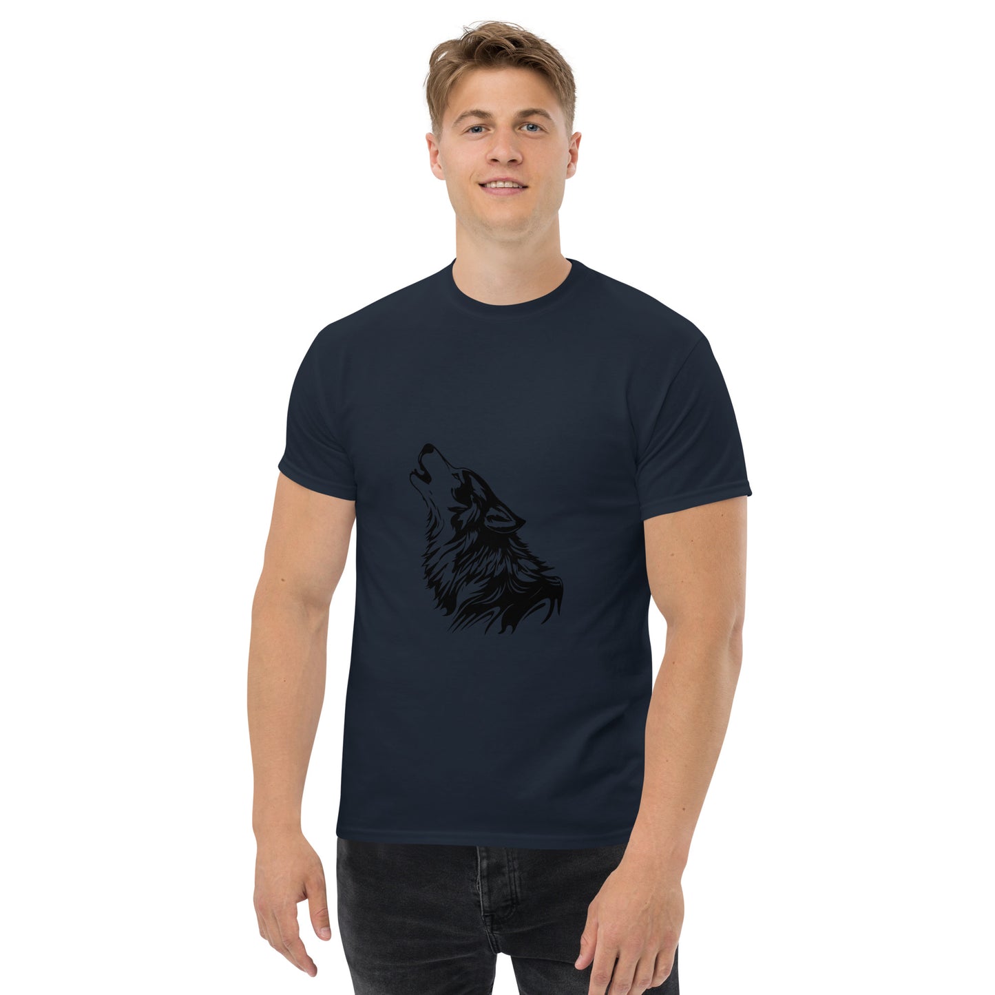 Wolf print Men's classic tee