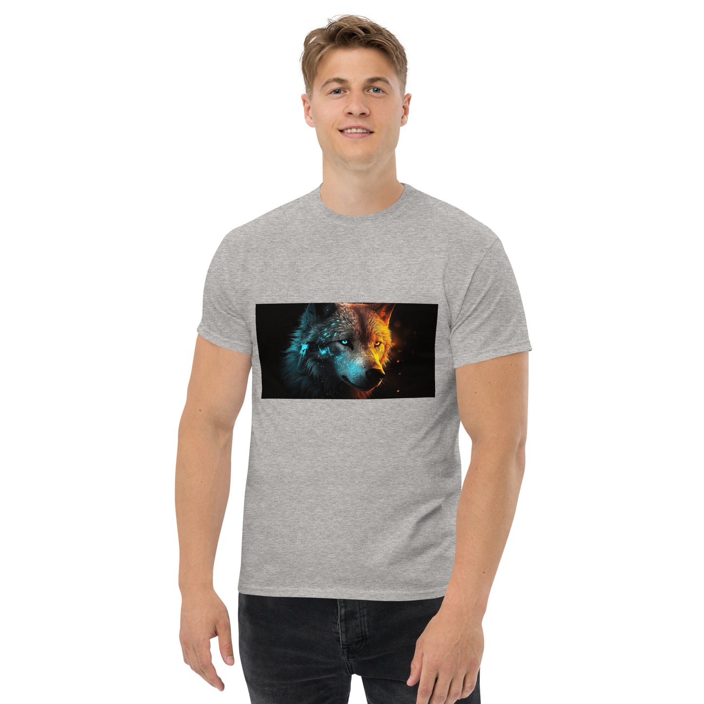 Wolf print Men's classic tee