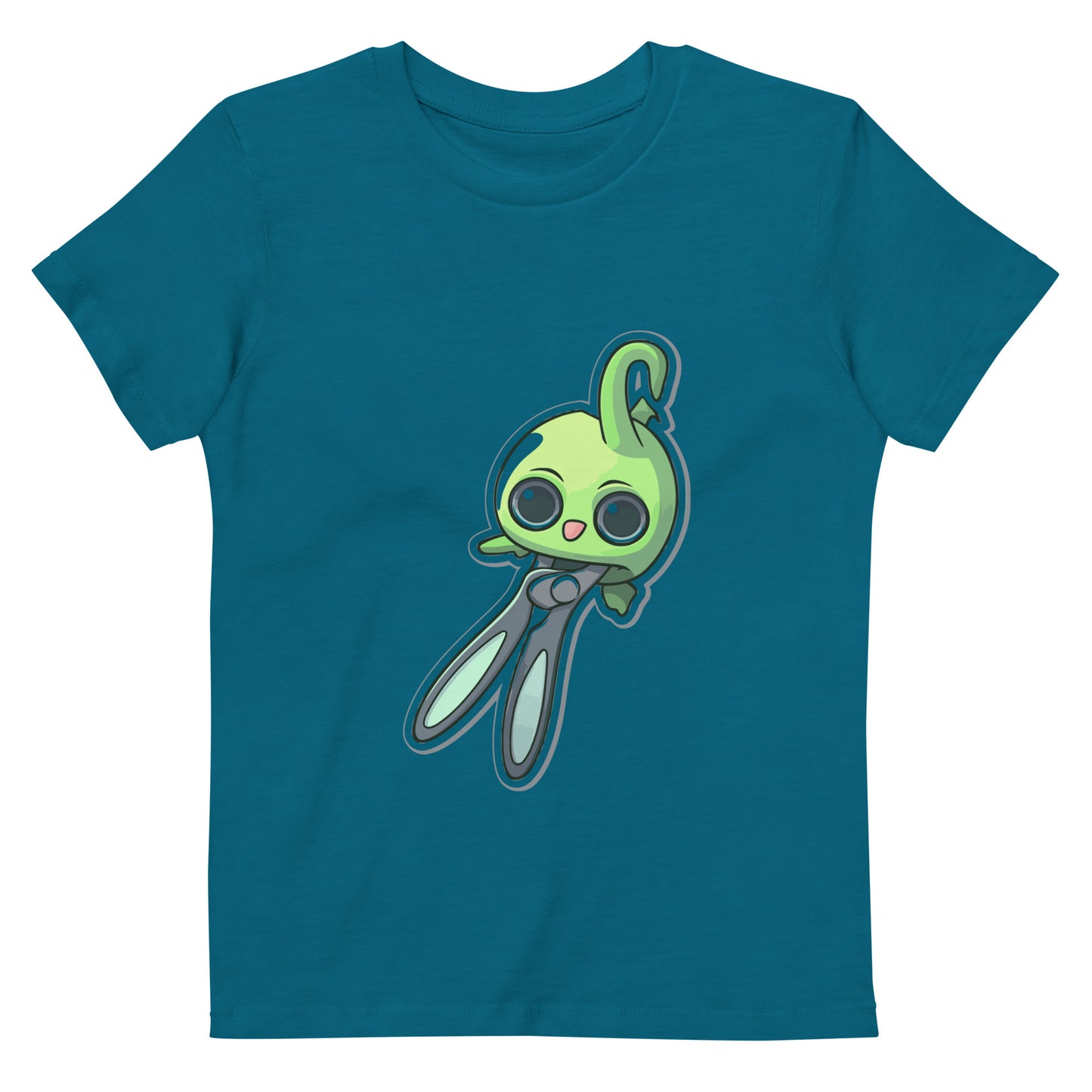 Pokemon green scissors vector Organic cotton kids t-shirt