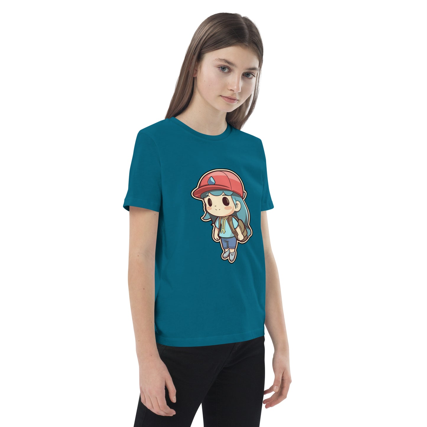 cartoon pokemon girl Organic cotton kids t-shirt