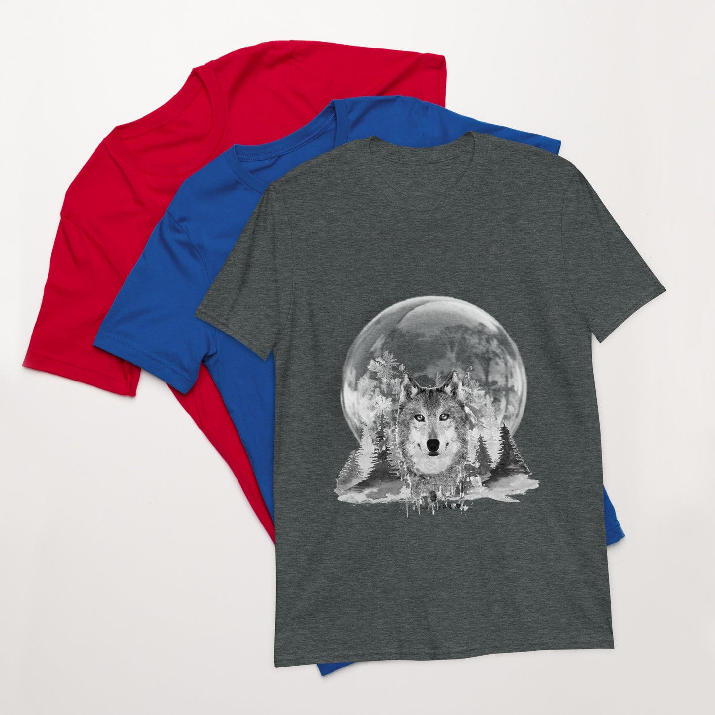 Wolf print Short-Sleeve Unisex T-Shirt