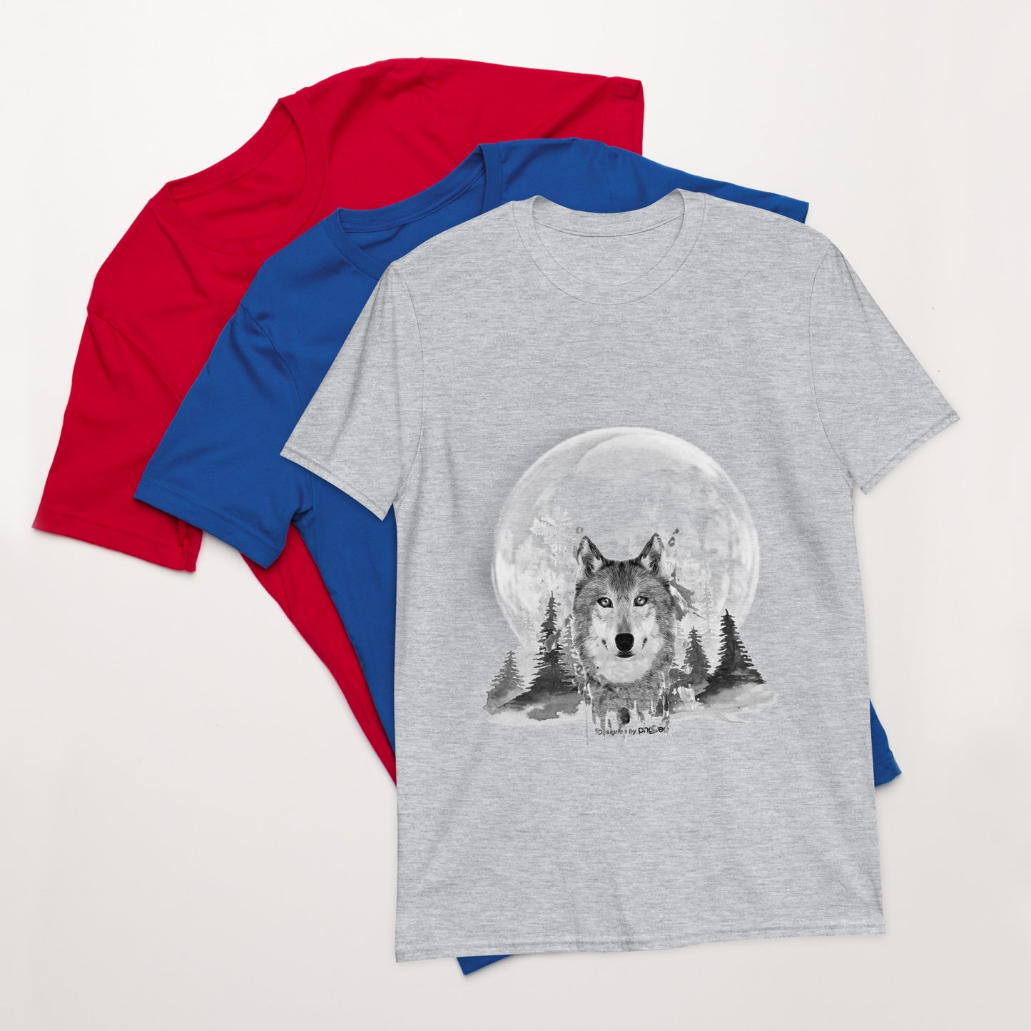 Wolf print Short-Sleeve Unisex T-Shirt