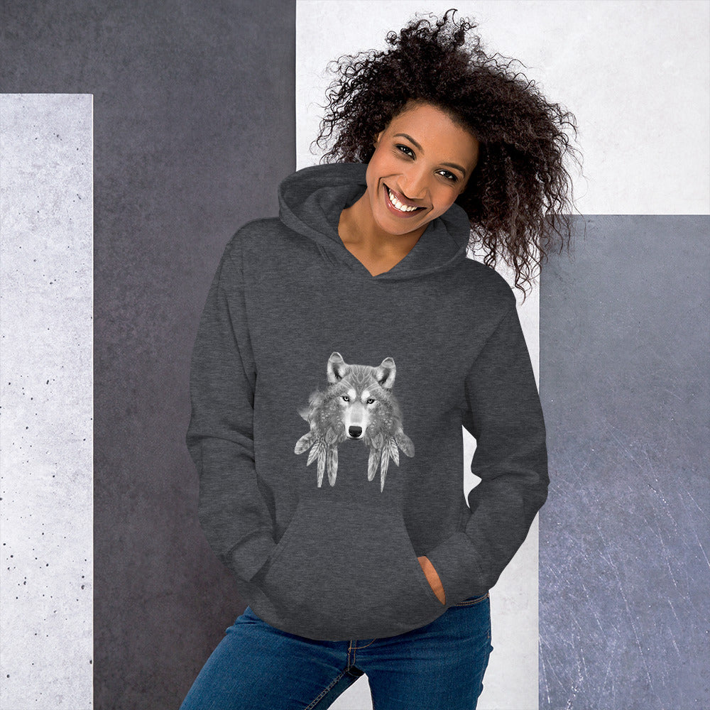 Wolf print Unisex Hoodie