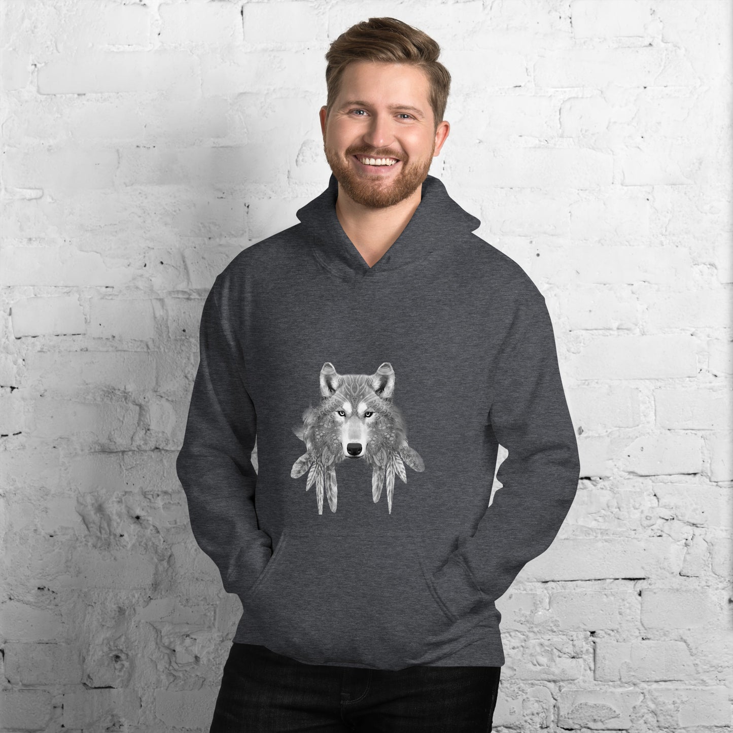 Wolf print Unisex Hoodie