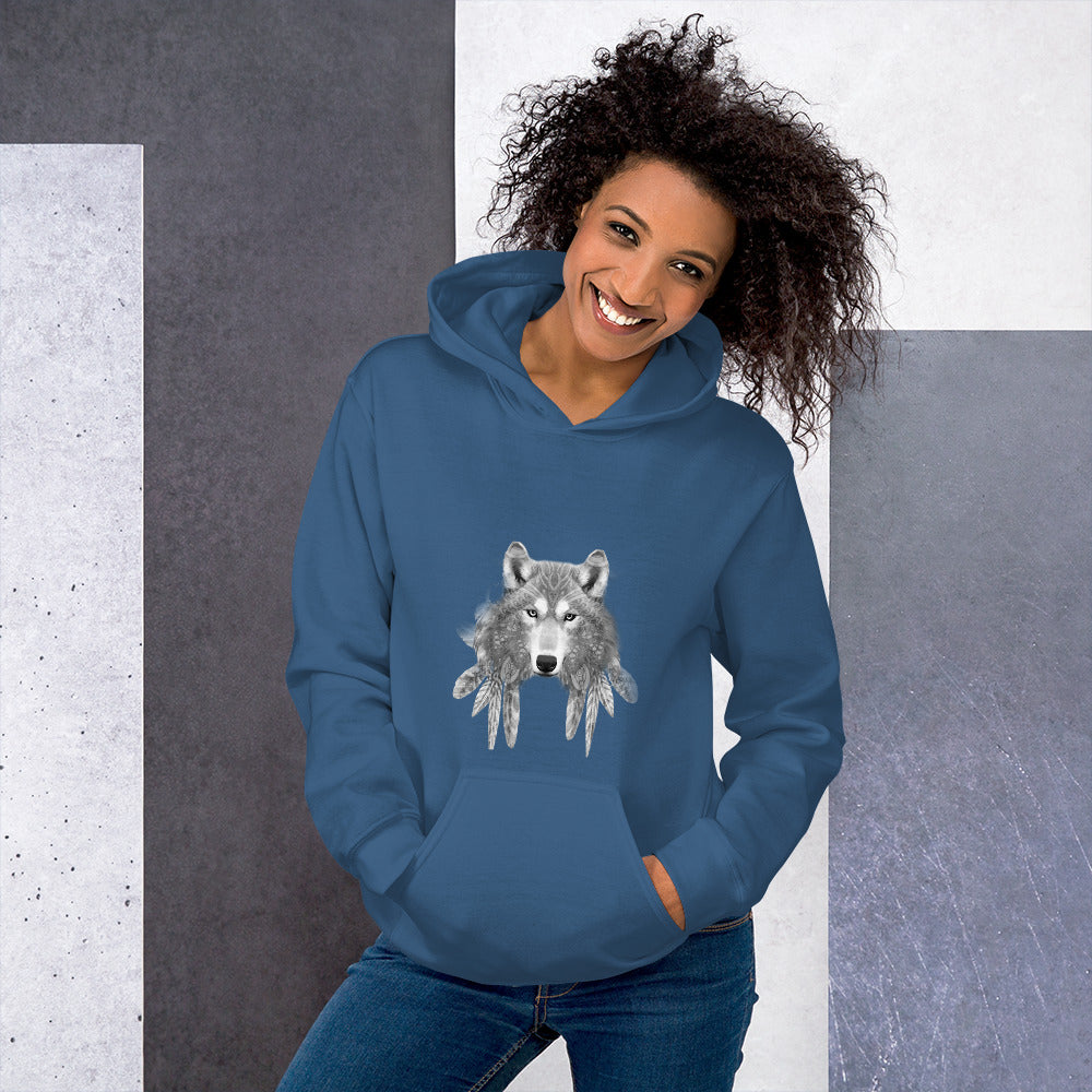 Wolf print Unisex Hoodie