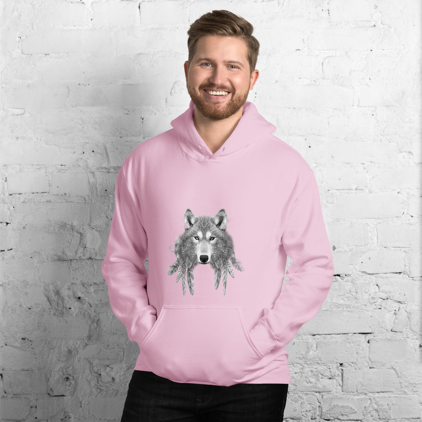 Wolf print Unisex Hoodie