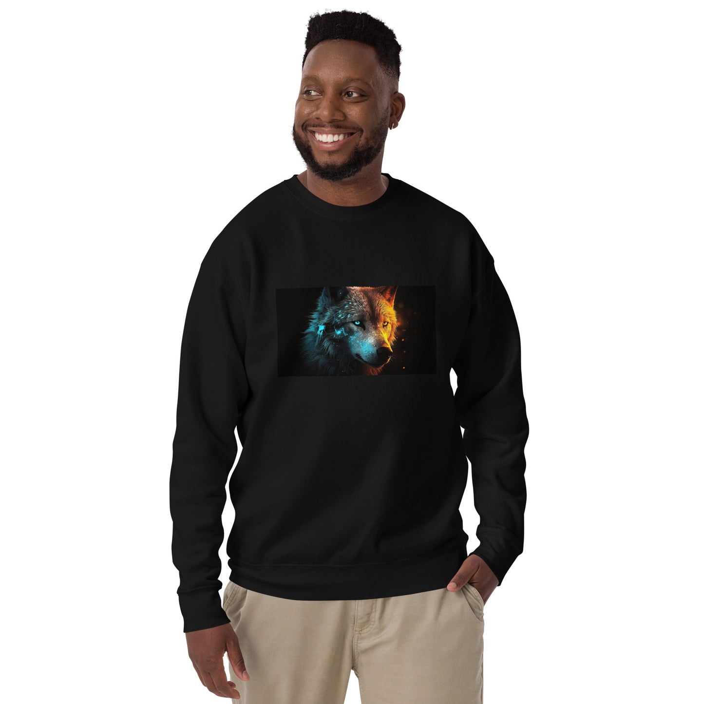 Wolf print Unisex Premium Sweatshirt