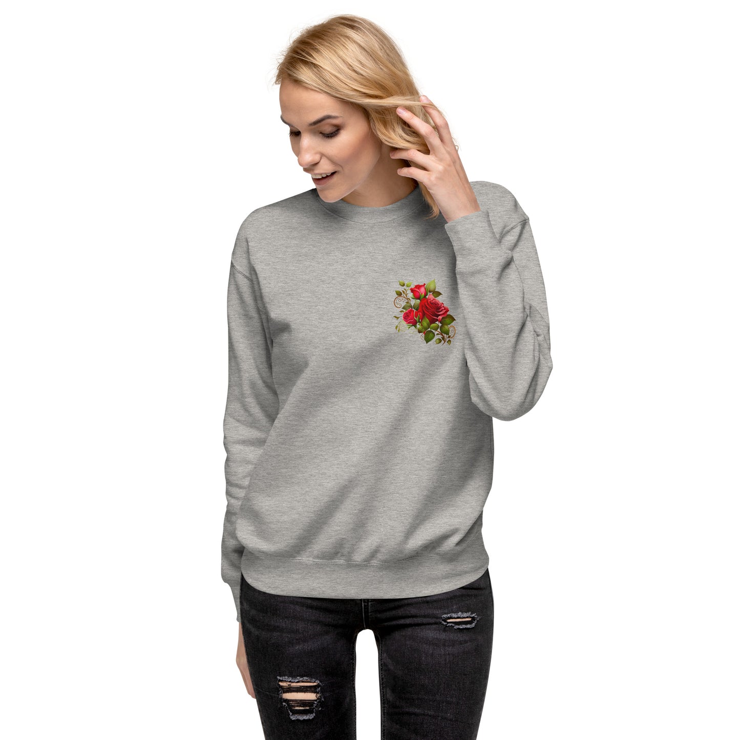 Rose print Unisex Premium Sweatshirt