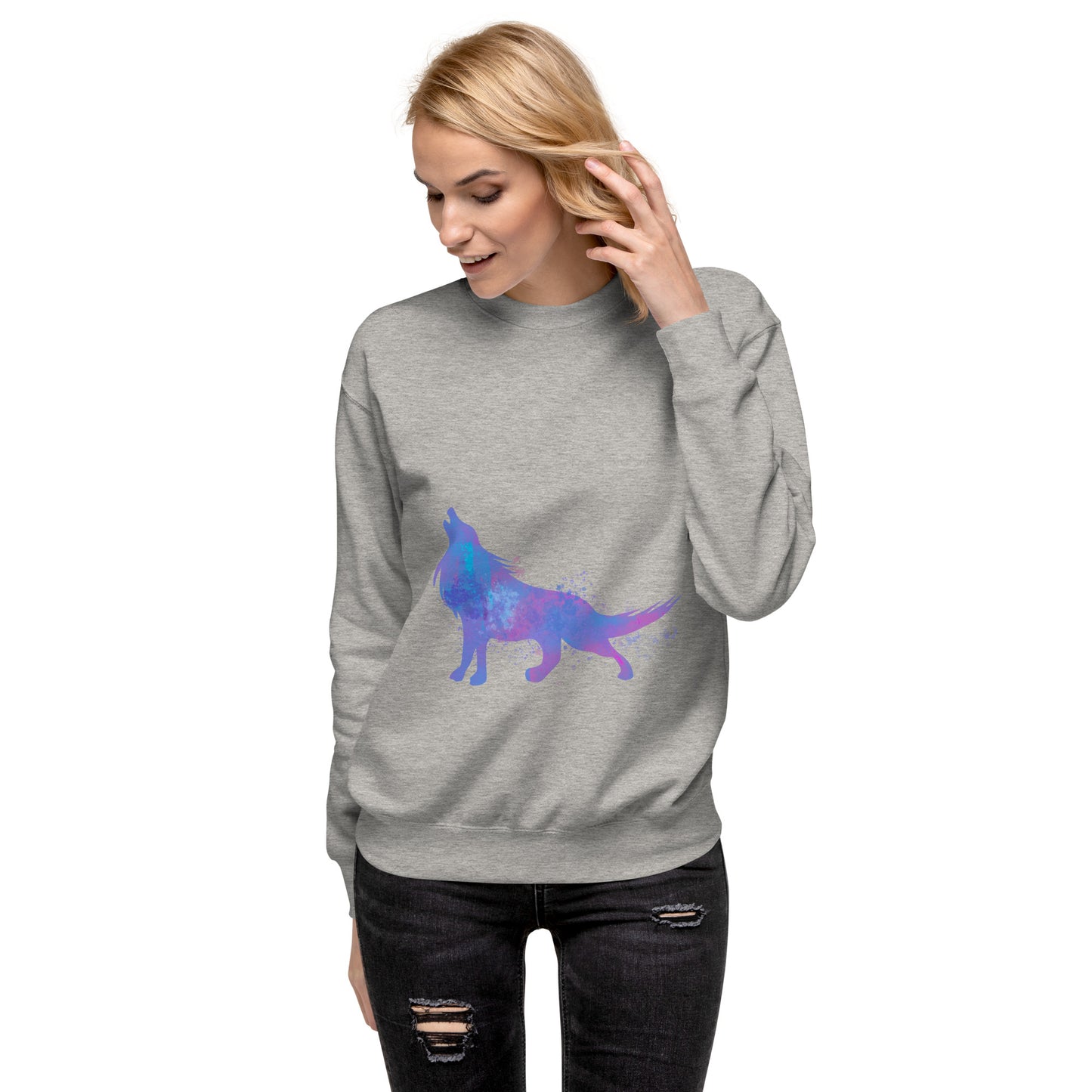 Wolf print Unisex Premium Sweatshirt