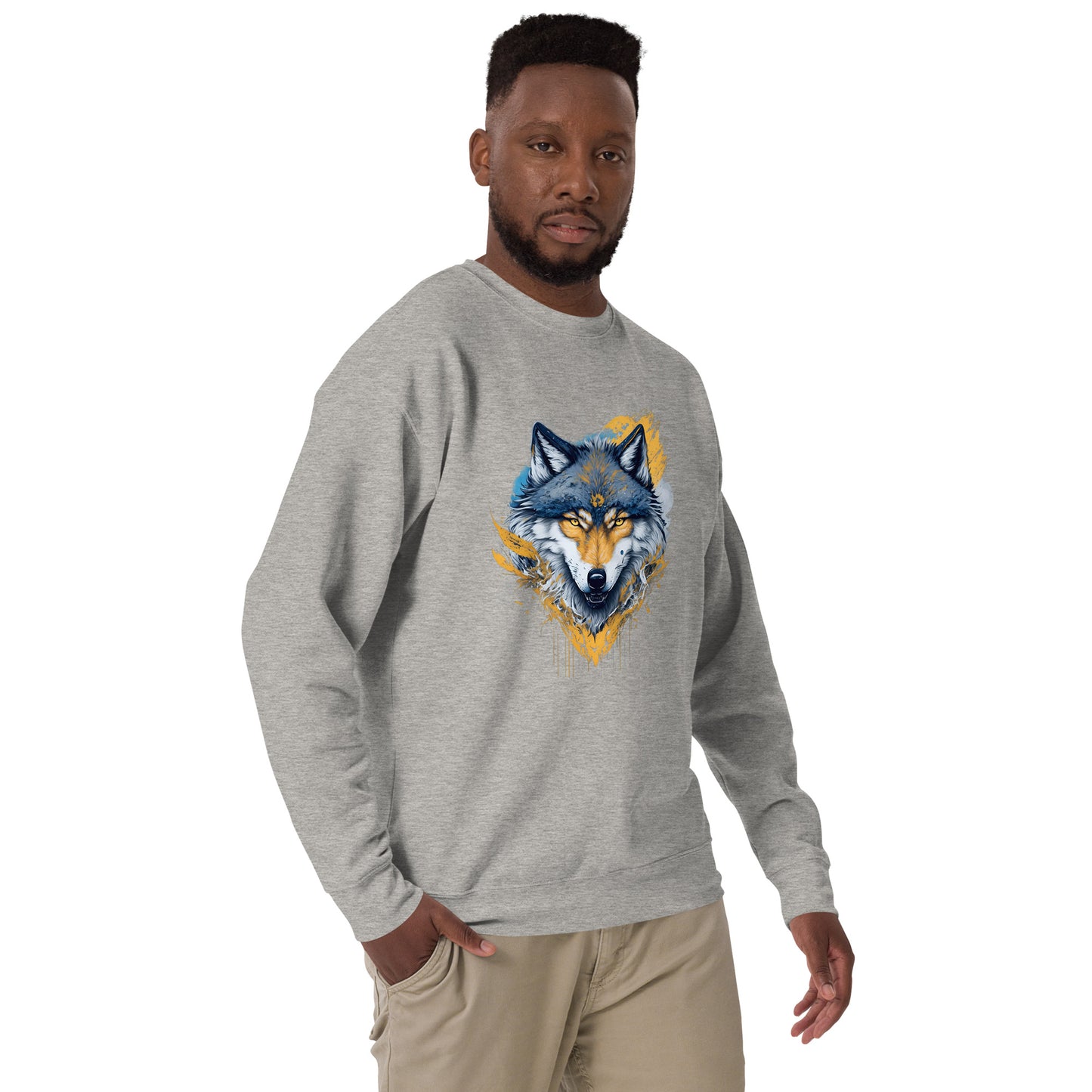 Wolf print Unisex Premium Sweatshirt