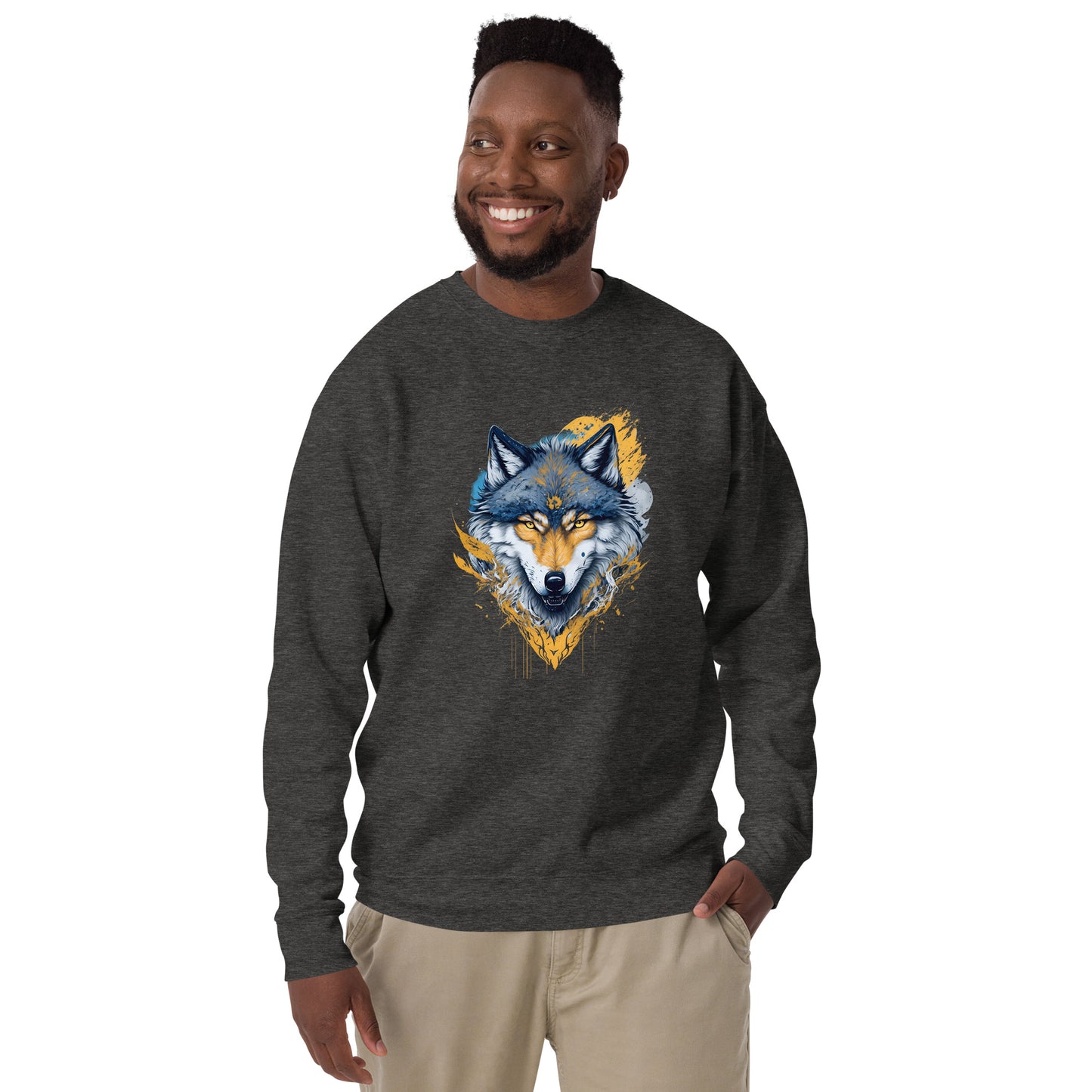 Wolf print Unisex Premium Sweatshirt