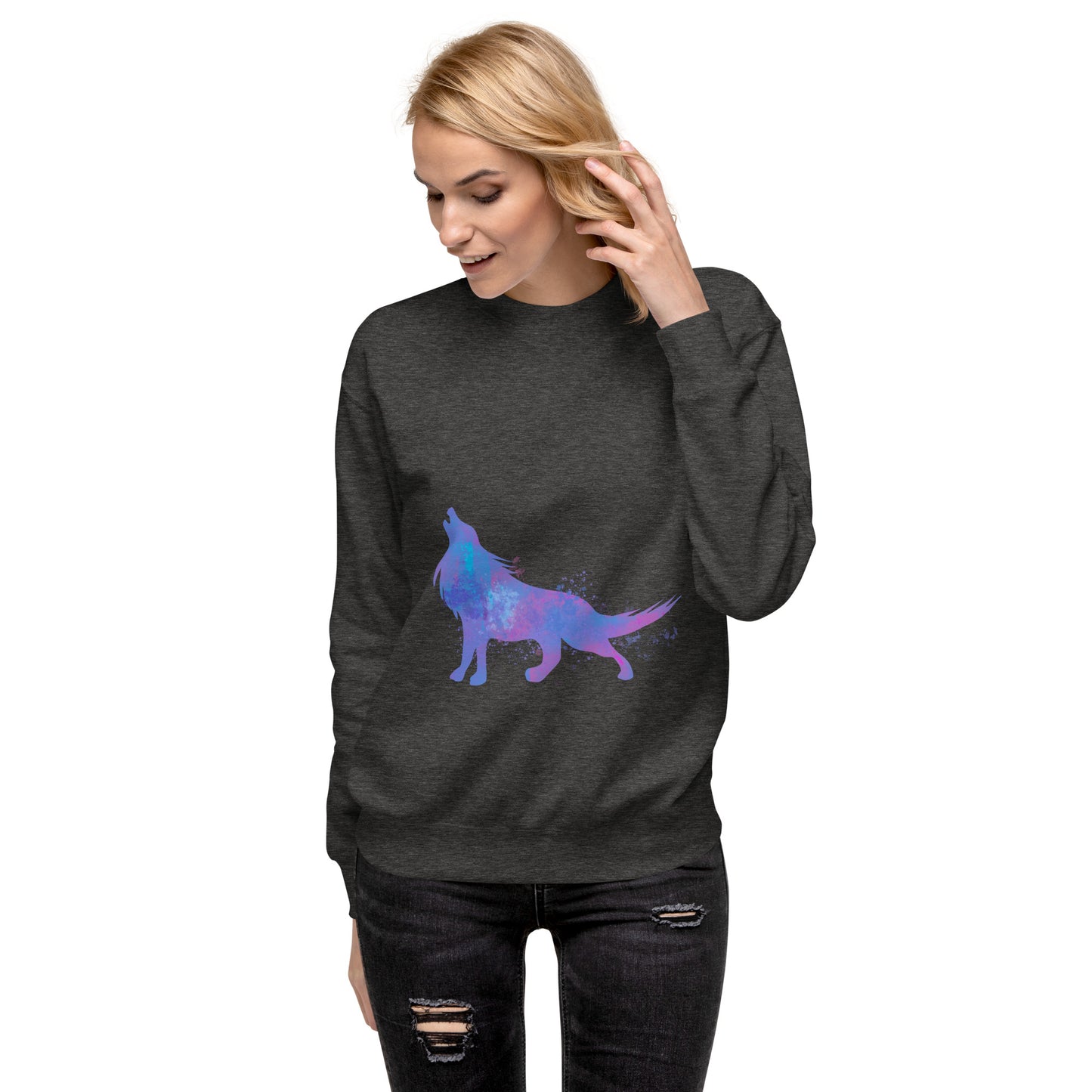 Wolf print Unisex Premium Sweatshirt