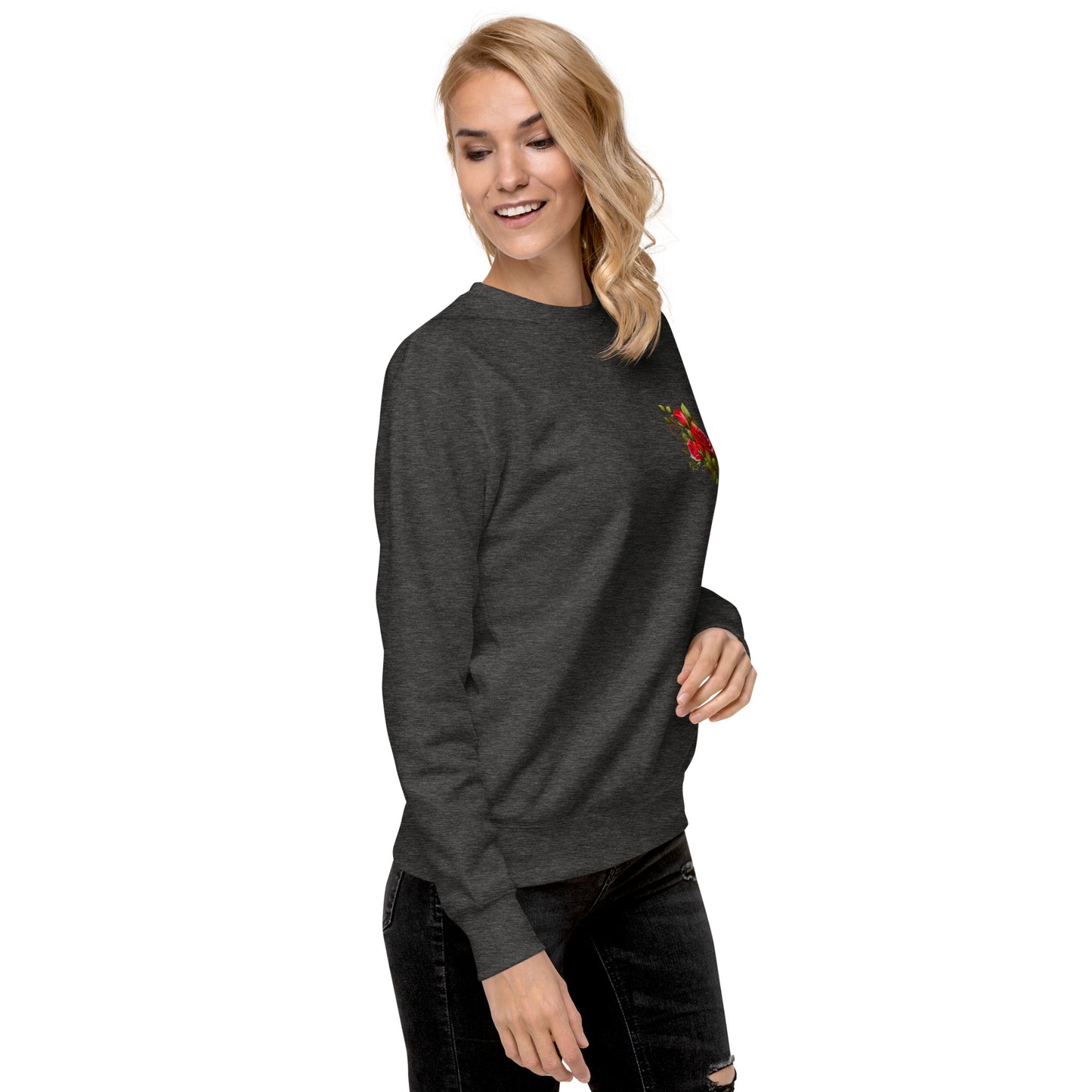 Rose print Unisex Premium Sweatshirt