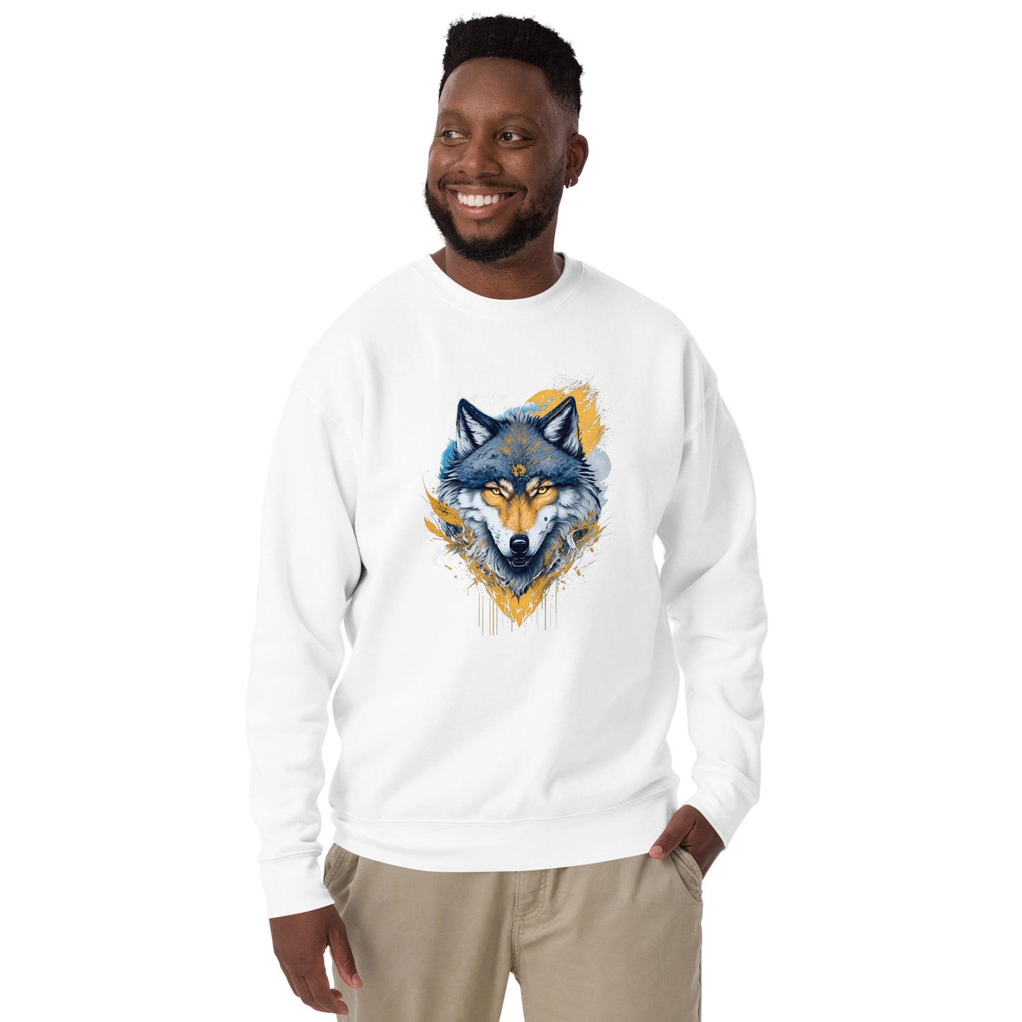 Wolf print Unisex Premium Sweatshirt