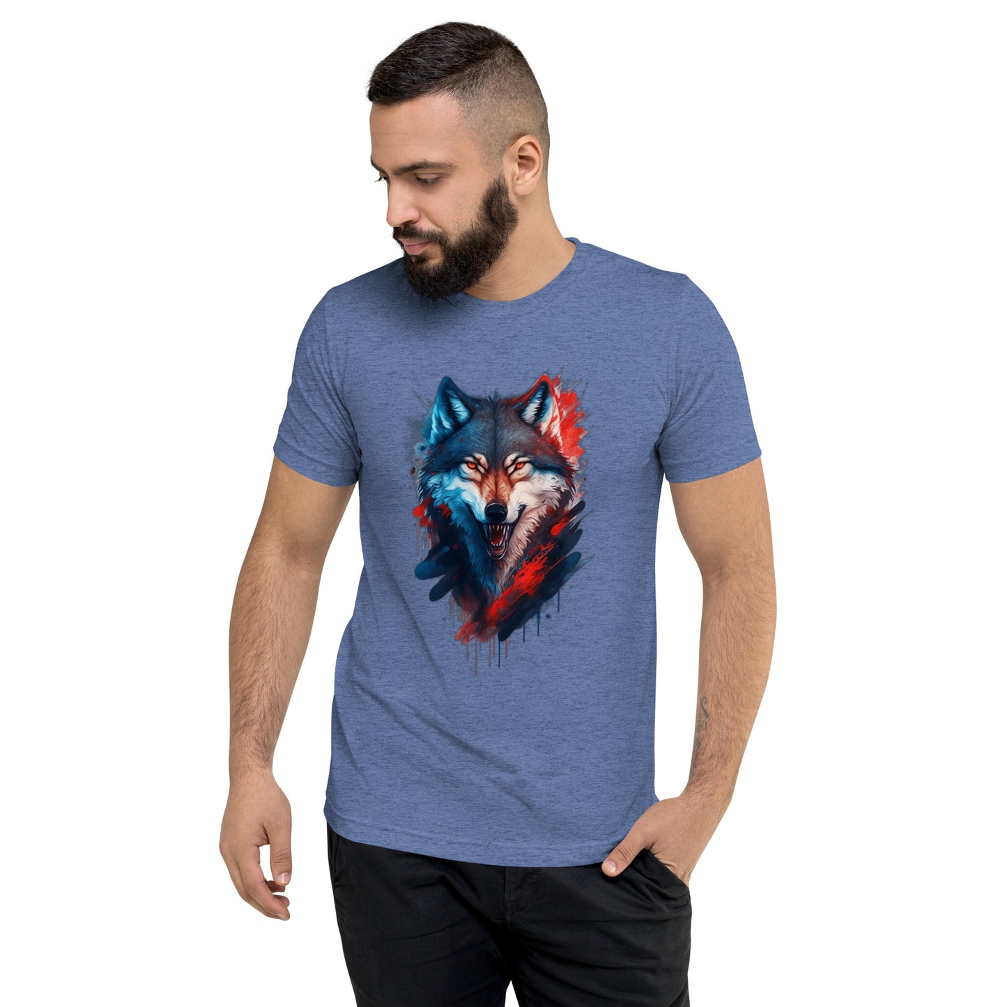 Wolf print Short sleeve t-shirt