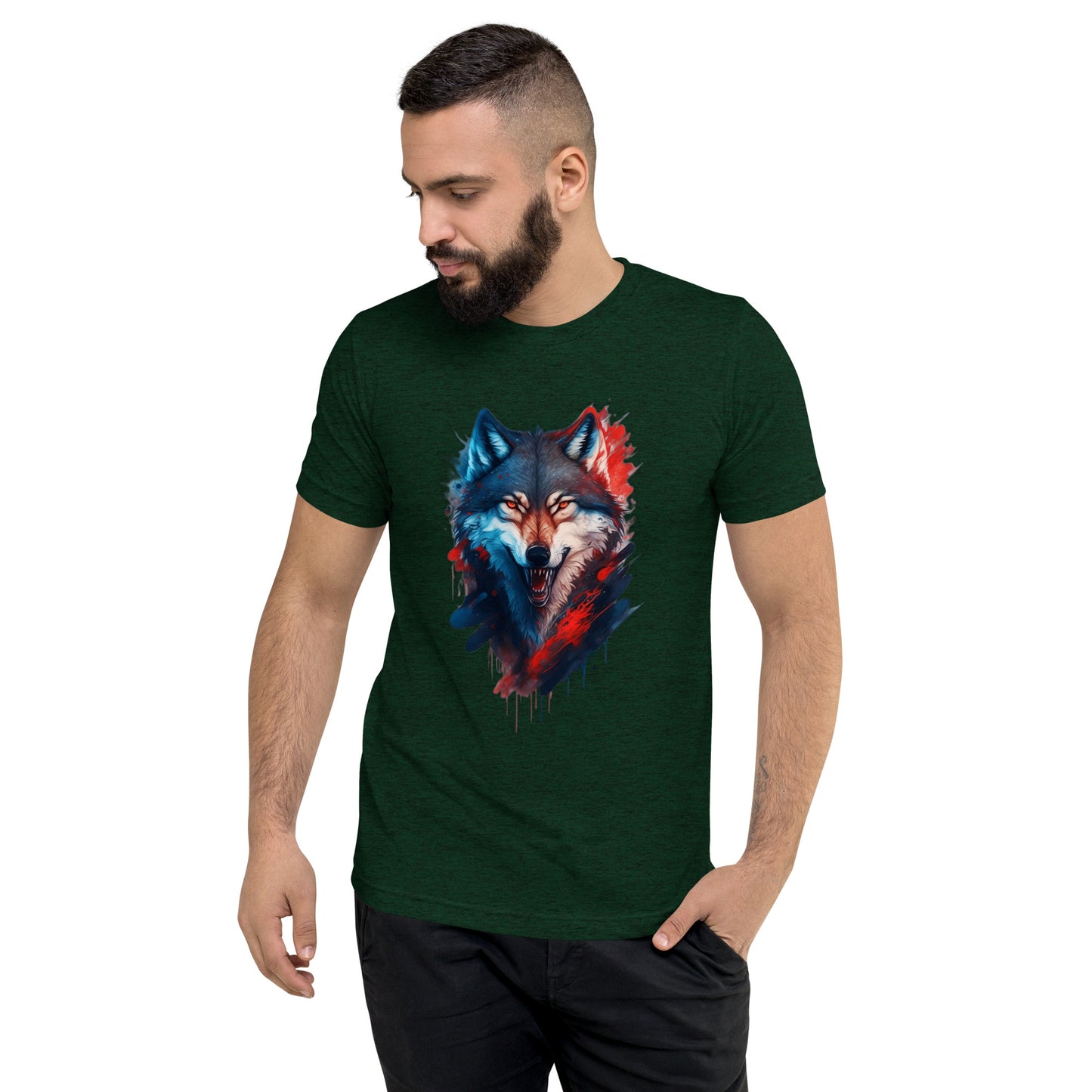 Wolf print Short sleeve t-shirt