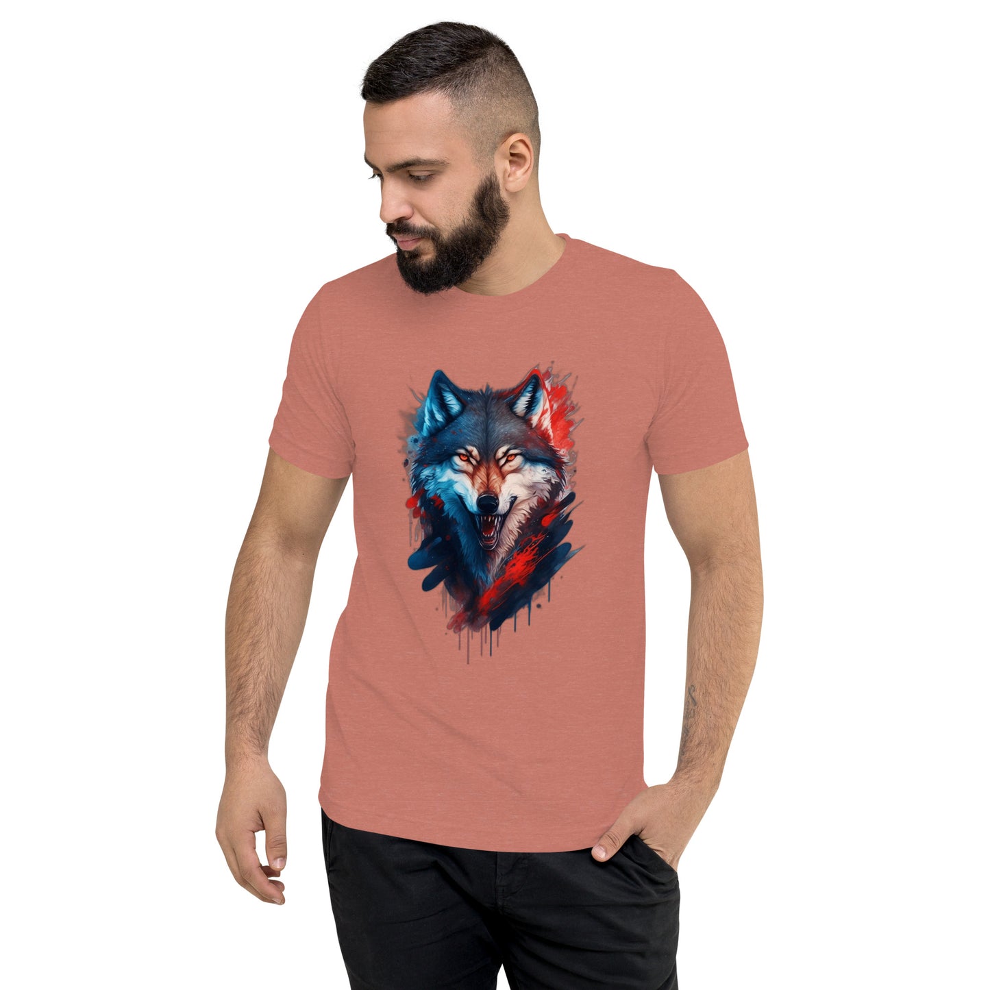 Wolf print Short sleeve t-shirt