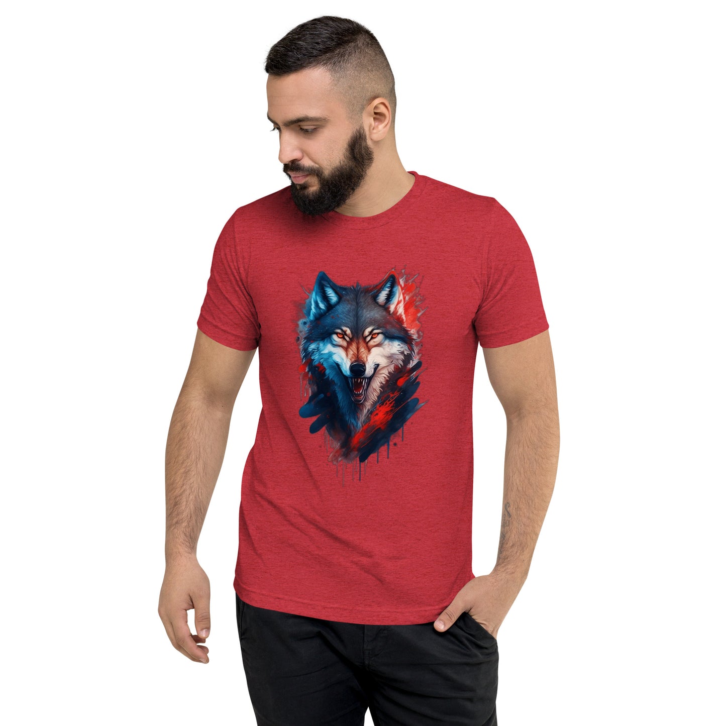 Wolf print Short sleeve t-shirt