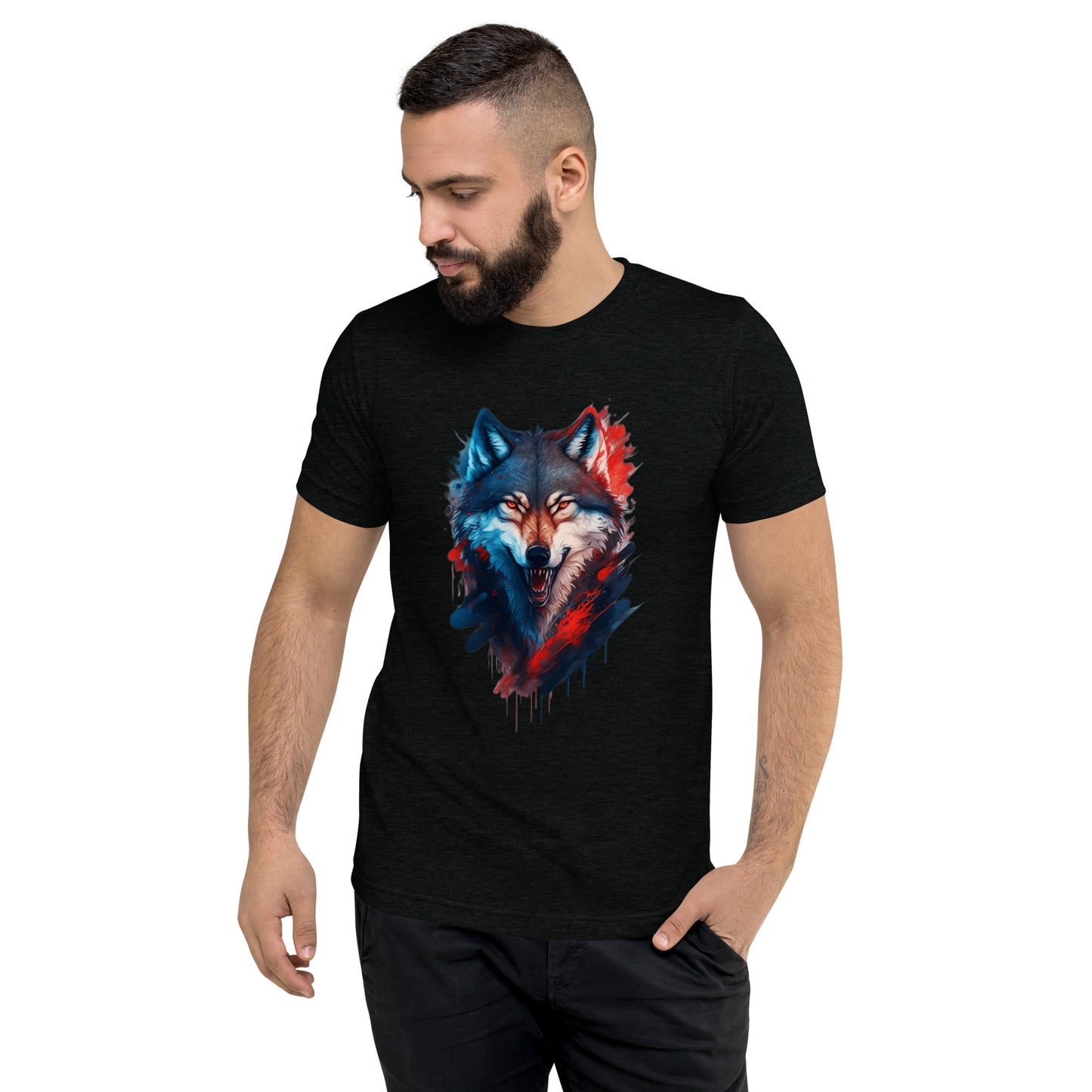 Wolf print Short sleeve t-shirt