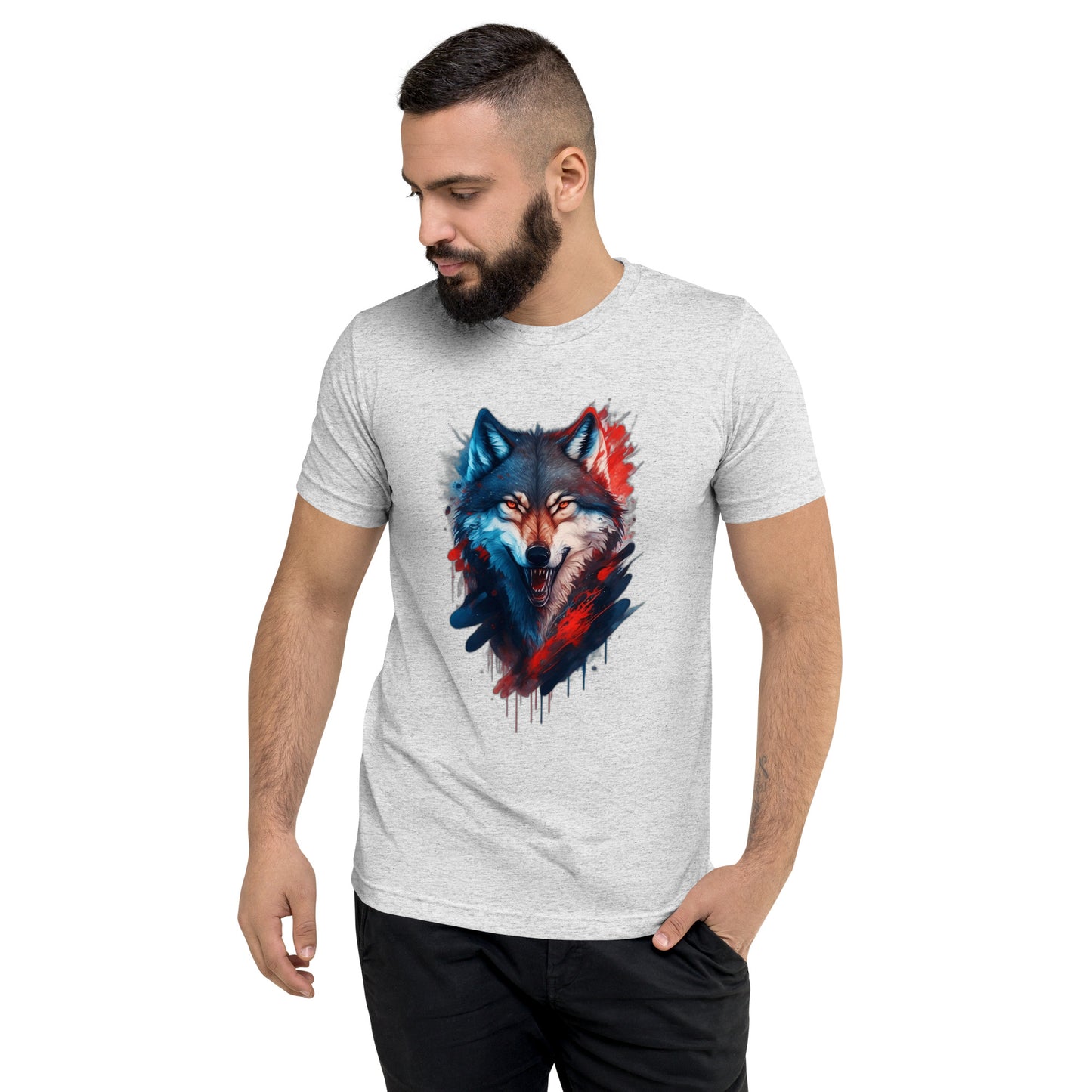 Wolf print Short sleeve t-shirt