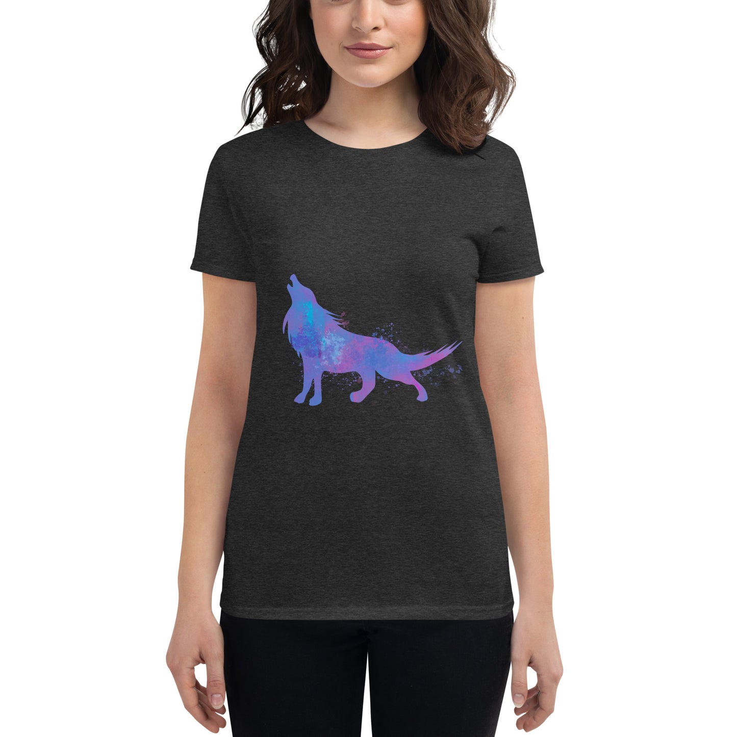 Wolf print Women's short sleeve t-shirt