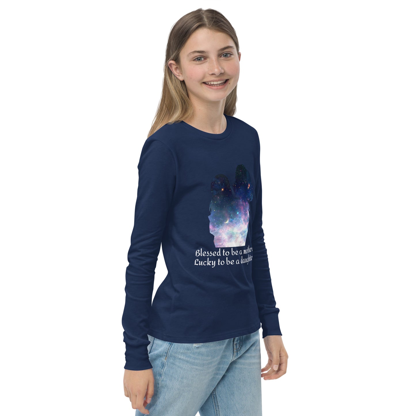 Twinning mother daughter Youth long sleeve tee
