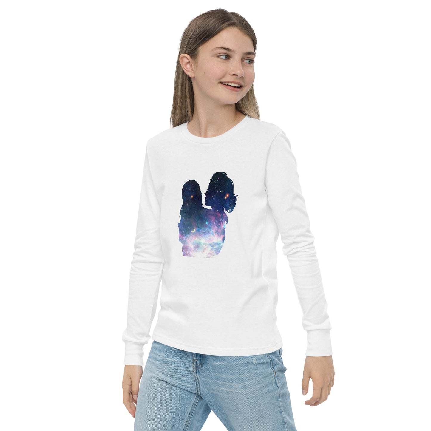 Twinning mother daughter Youth long sleeve tee
